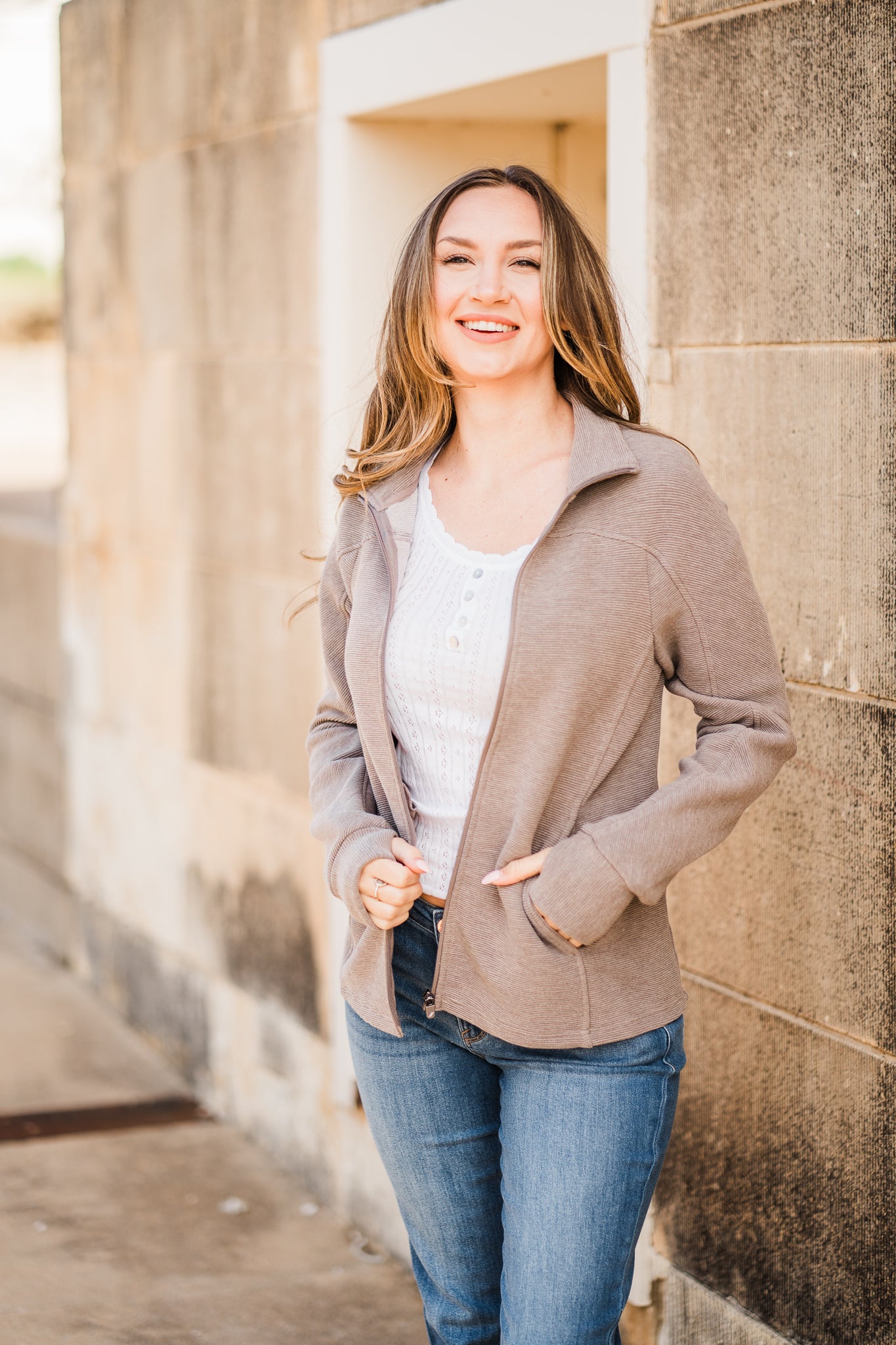 Celeste Jacket- Driftwood Heather