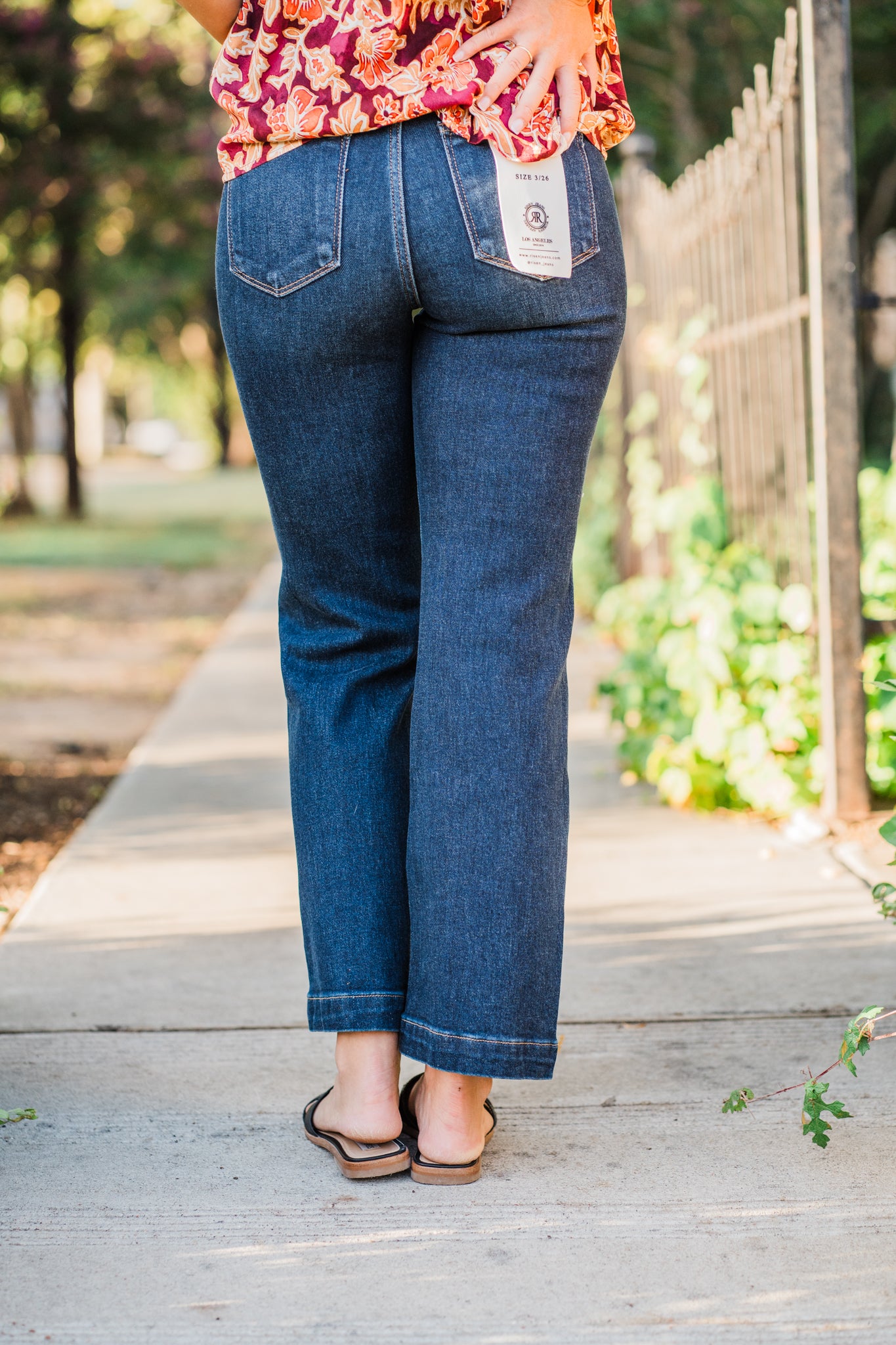 Riverbend Dark Wash High Rise Crop Wide Jeans