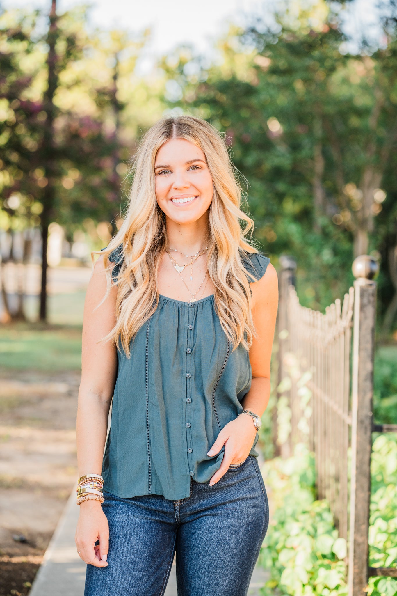 Slate River Tank Blouse