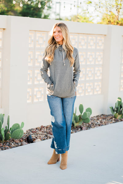 DoubleHood Sweatshirt - Camo Elbow Patch