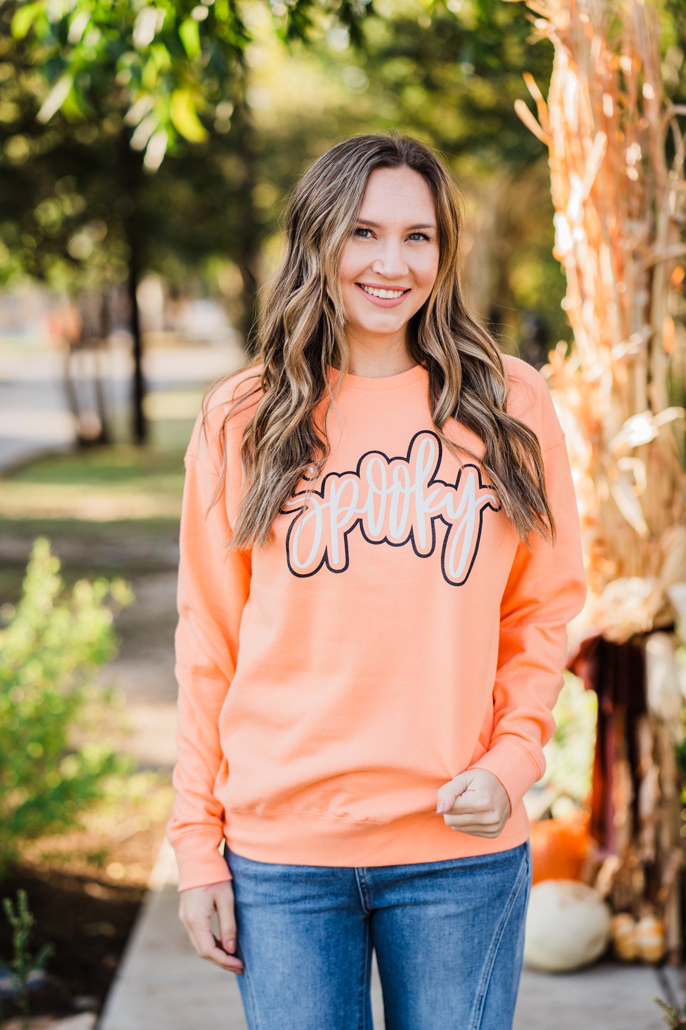 Spooky Puff Glitter Sweatshirt