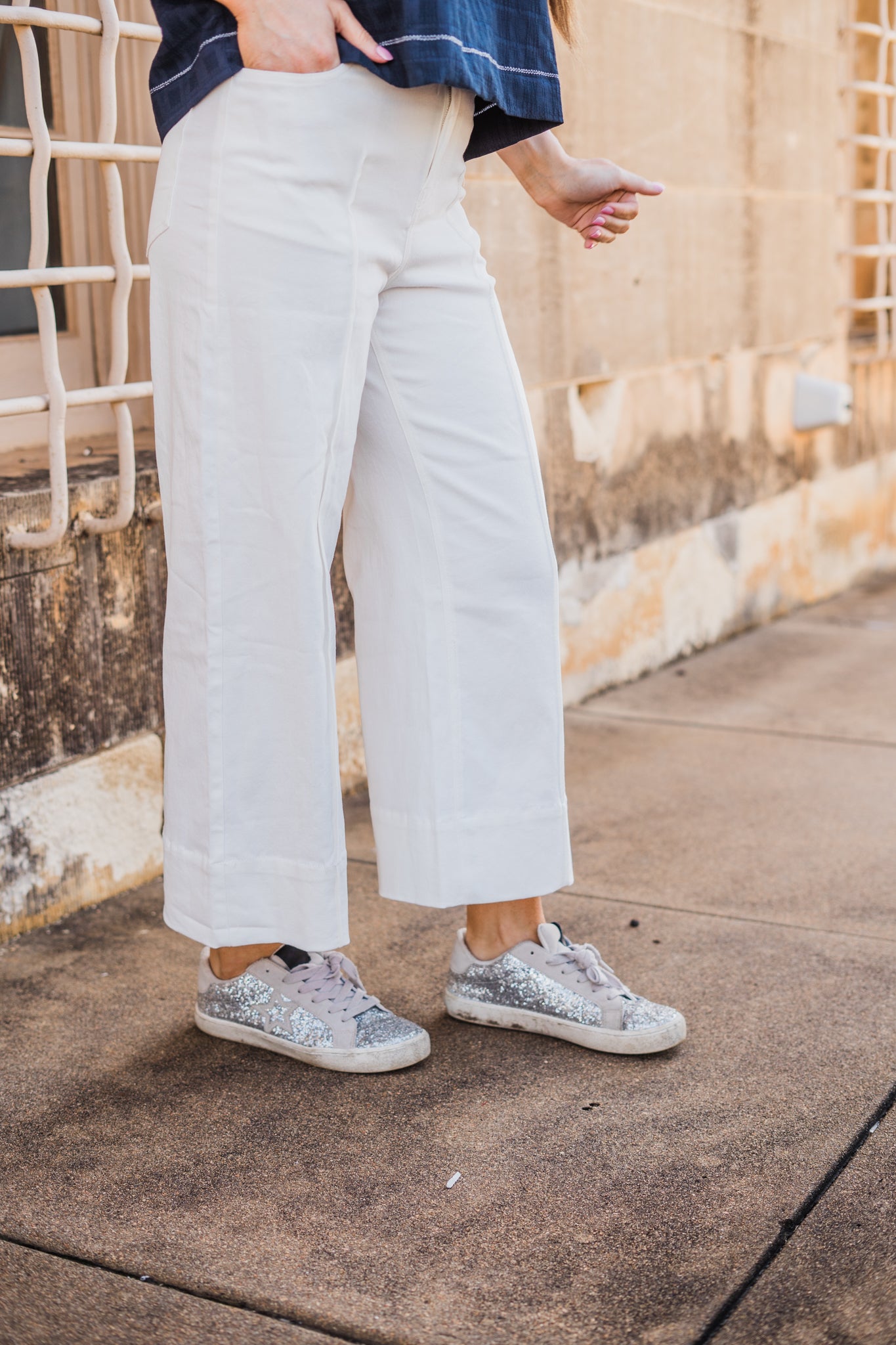 Coastal White Trouser Pants