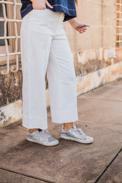 Coastal White Trouser Pants