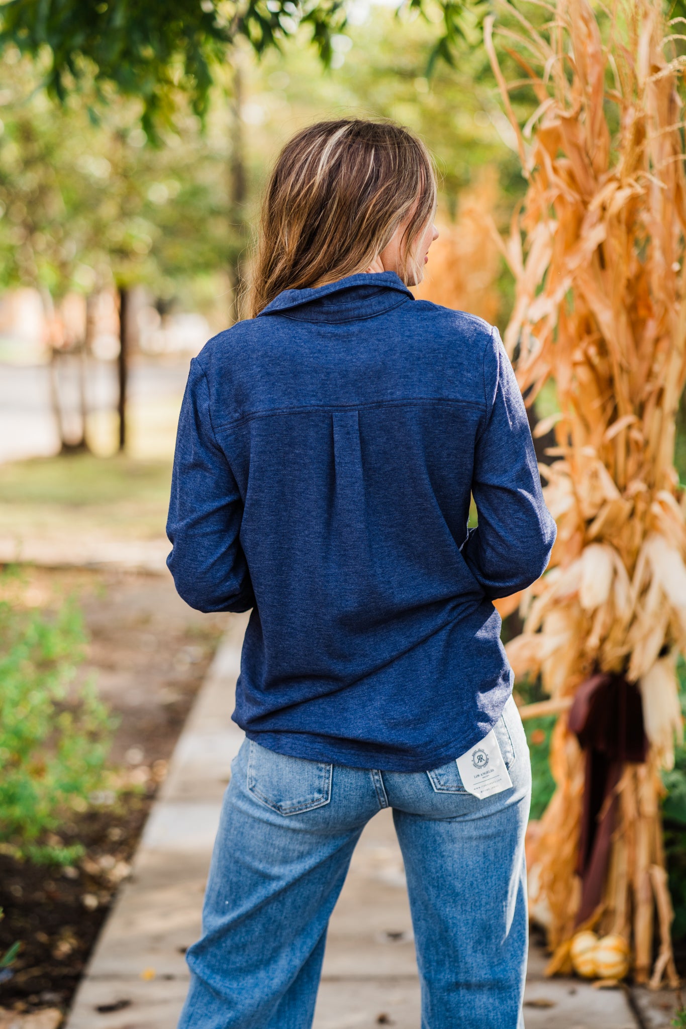 Navy Super Soft Button Up