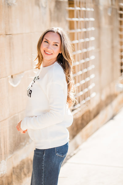 Cuddle Weather Sweatshirt-Vintage White