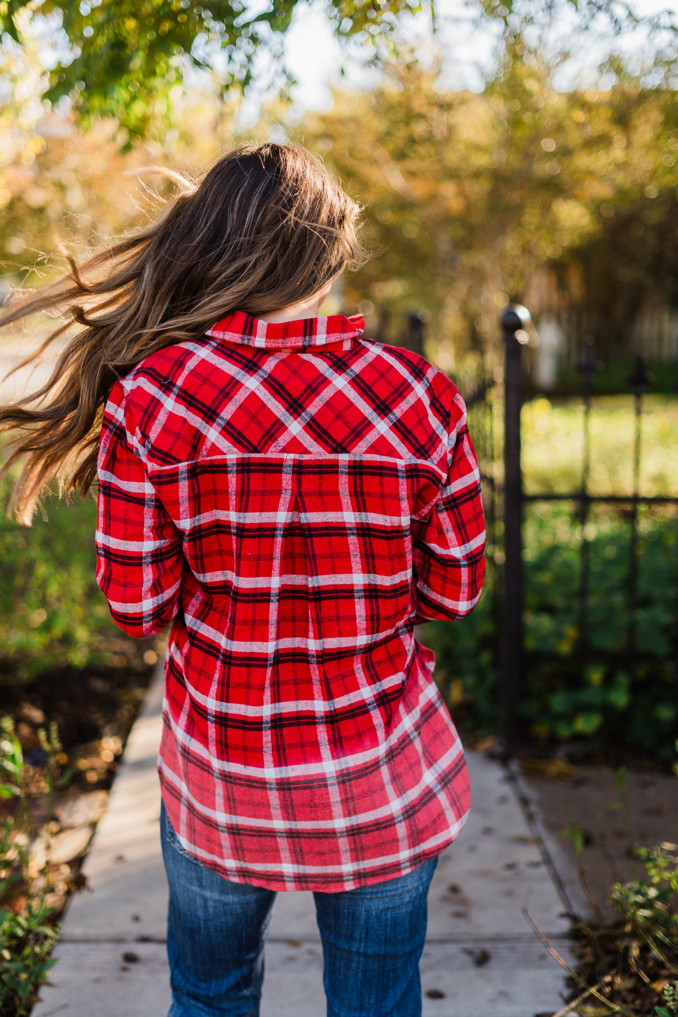 Red, Black & White Plaid Flannel