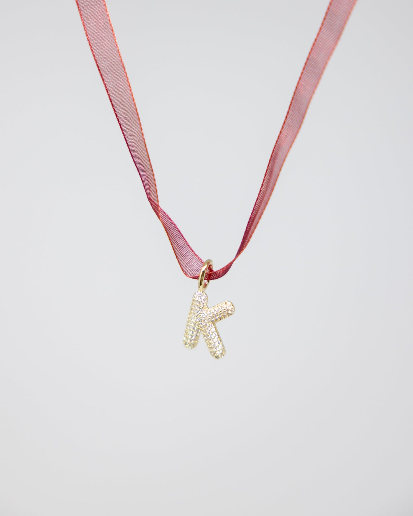Ribbon Necklace in Oxblood