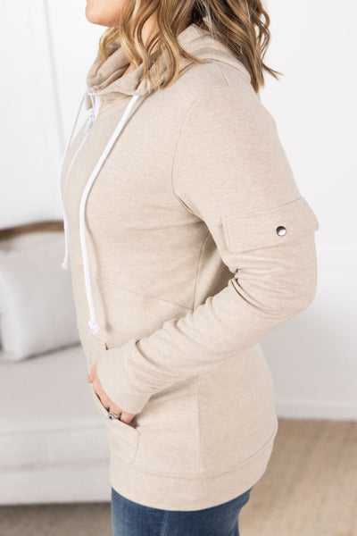 IN STOCK Pixie Pocket Halfzip Hoodie - Oatmeal