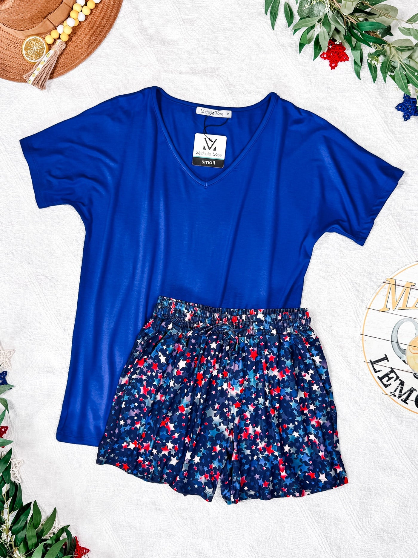 IN STOCK Jamie Shorts - Navy Star Mix