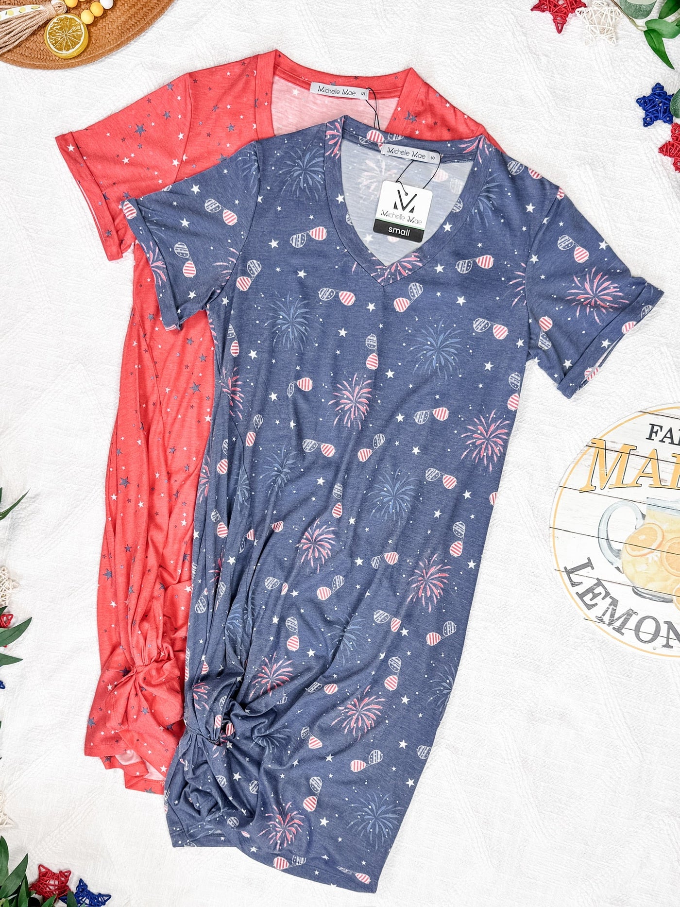 IN STOCK Knot Dress - Aviators and Fireworks