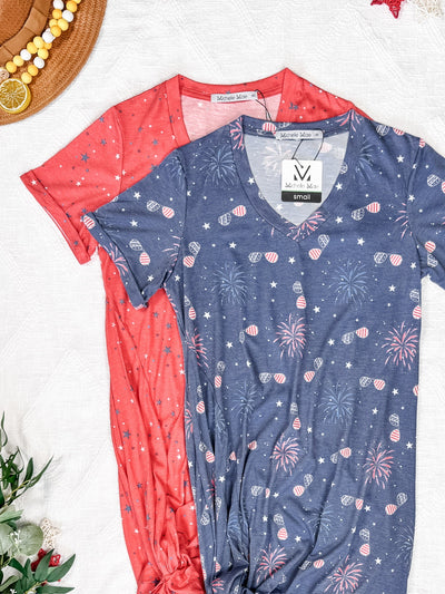 IN STOCK Knot Dress - Aviators and Fireworks