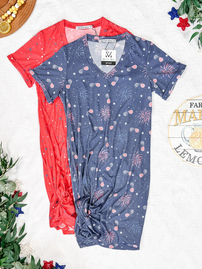 IN STOCK Knot Dress - Aviators and Fireworks