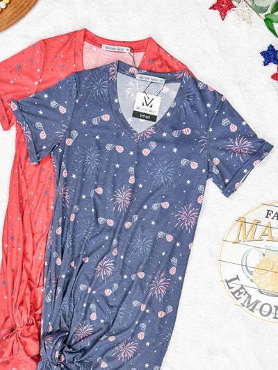 IN STOCK Knot Dress - Aviators and Fireworks