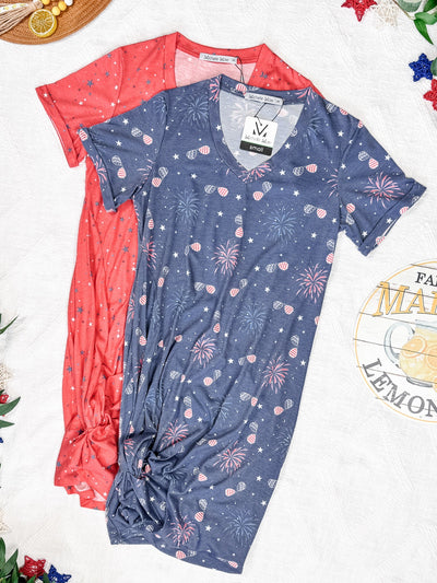IN STOCK Knot Dress - Aviators and Fireworks