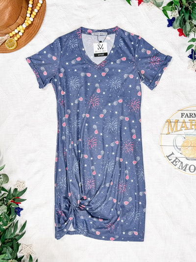 IN STOCK Knot Dress - Aviators and Fireworks