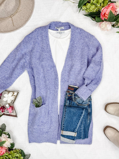 IN STOCK Madison Cozy Cardigan - Lavender