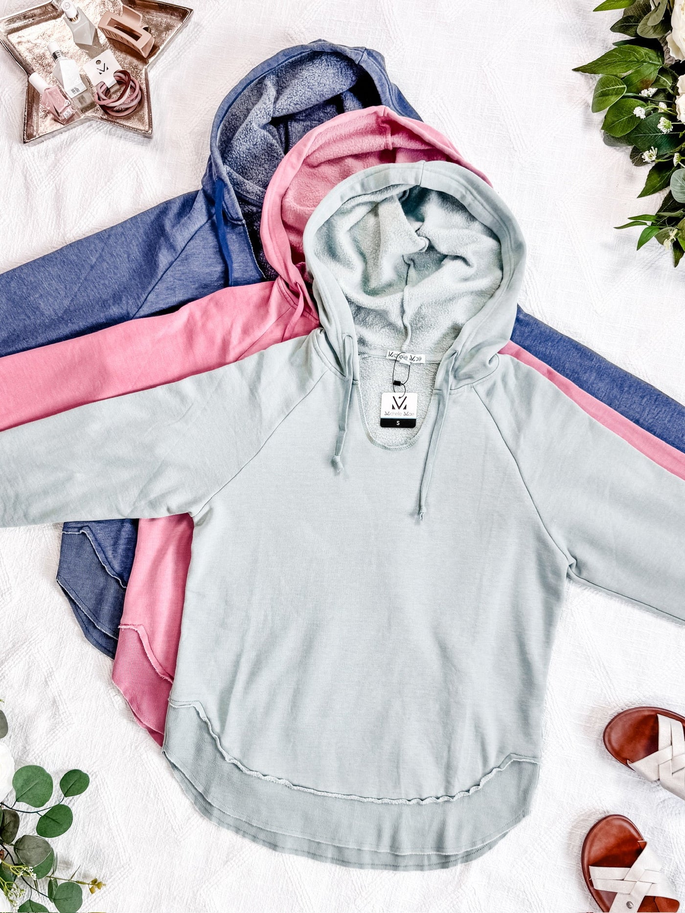 IN STOCK Vintage Wash Beach Hoodie - Dusty Pink