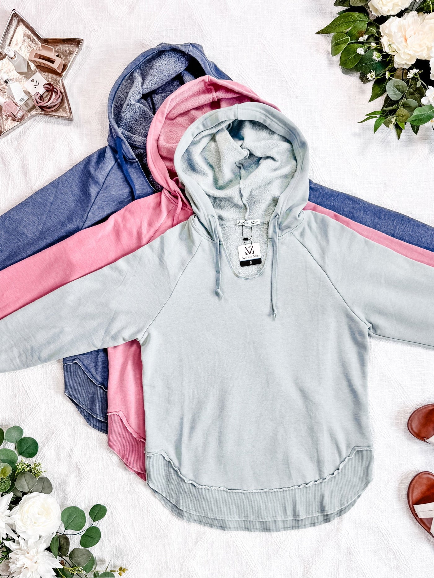 IN STOCK Vintage Wash Beach Hoodie - Dusty Pink