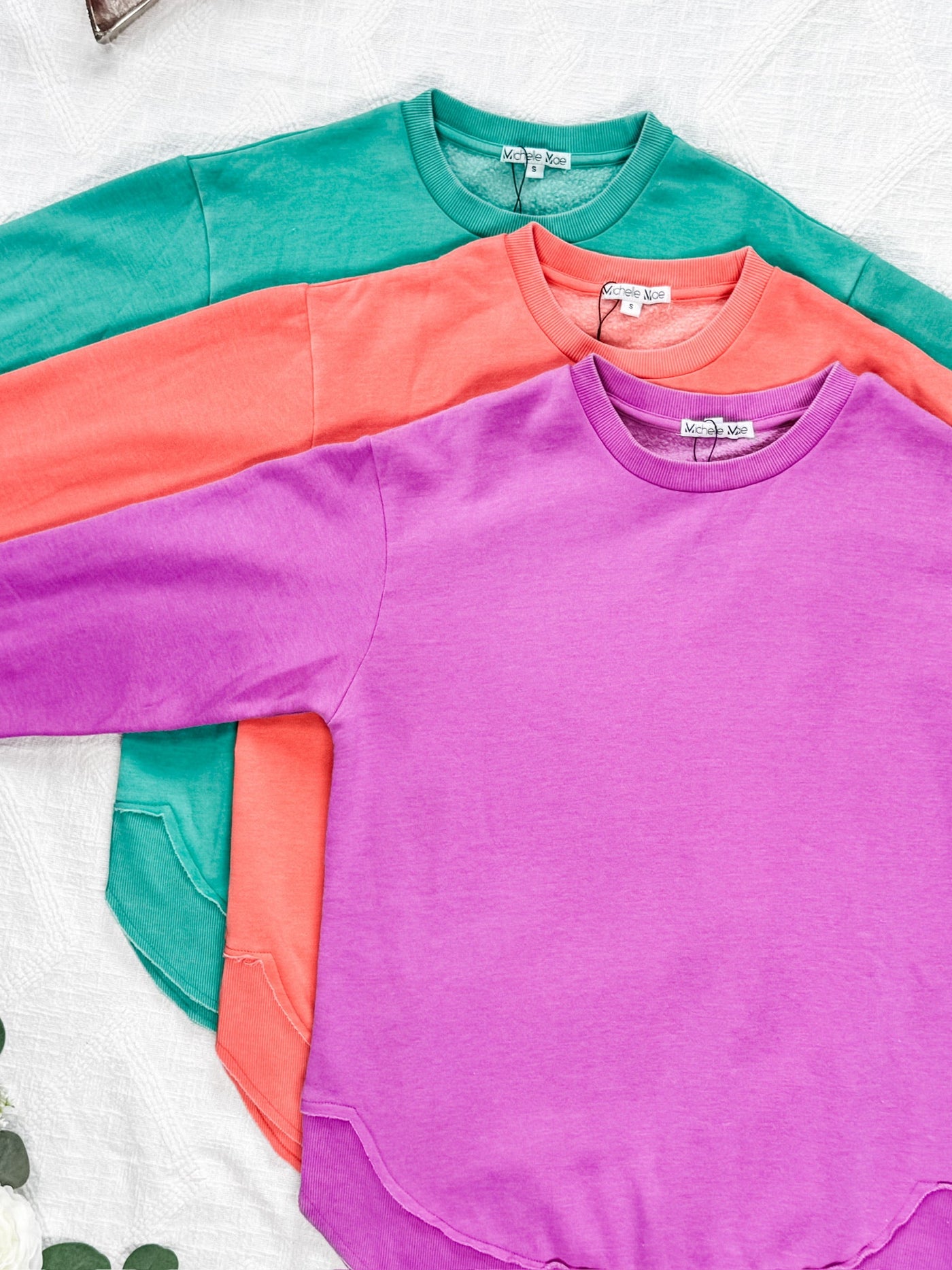 IN STOCK Vintage Wash Pullover - Deep Coral