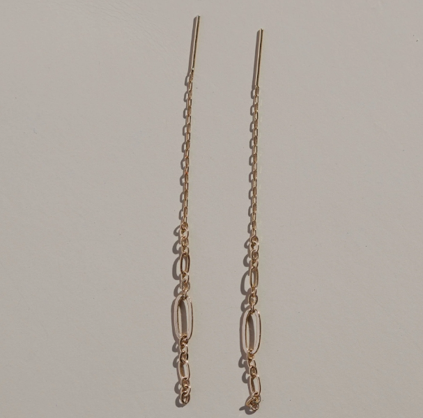 Ramona Threader Earrings- Gold