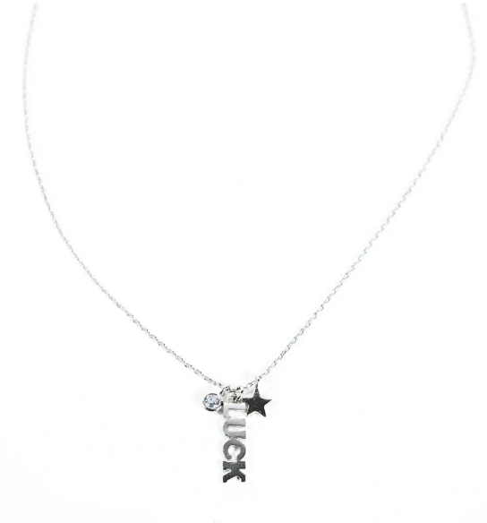 All Luck Charm Necklace- Silver