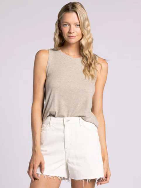 Euclid Tank- Camel Heather