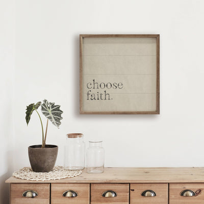 Choose Faith Antique: 12 x 12 x 1.5