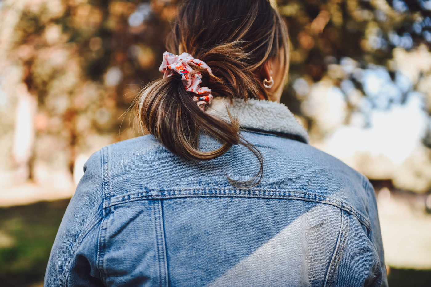 Brunette Cowgirl and Horse Scrunchie Cowgirl Hair Accessory Cowboy Boots Scrunchie Cowgirl Hair Accessory - Stocking Stuffer Gift