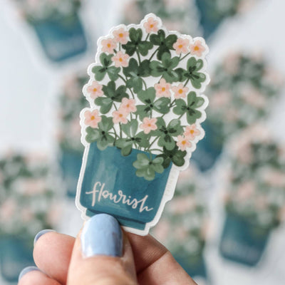 Flourish Plant Clear Decal Sticker