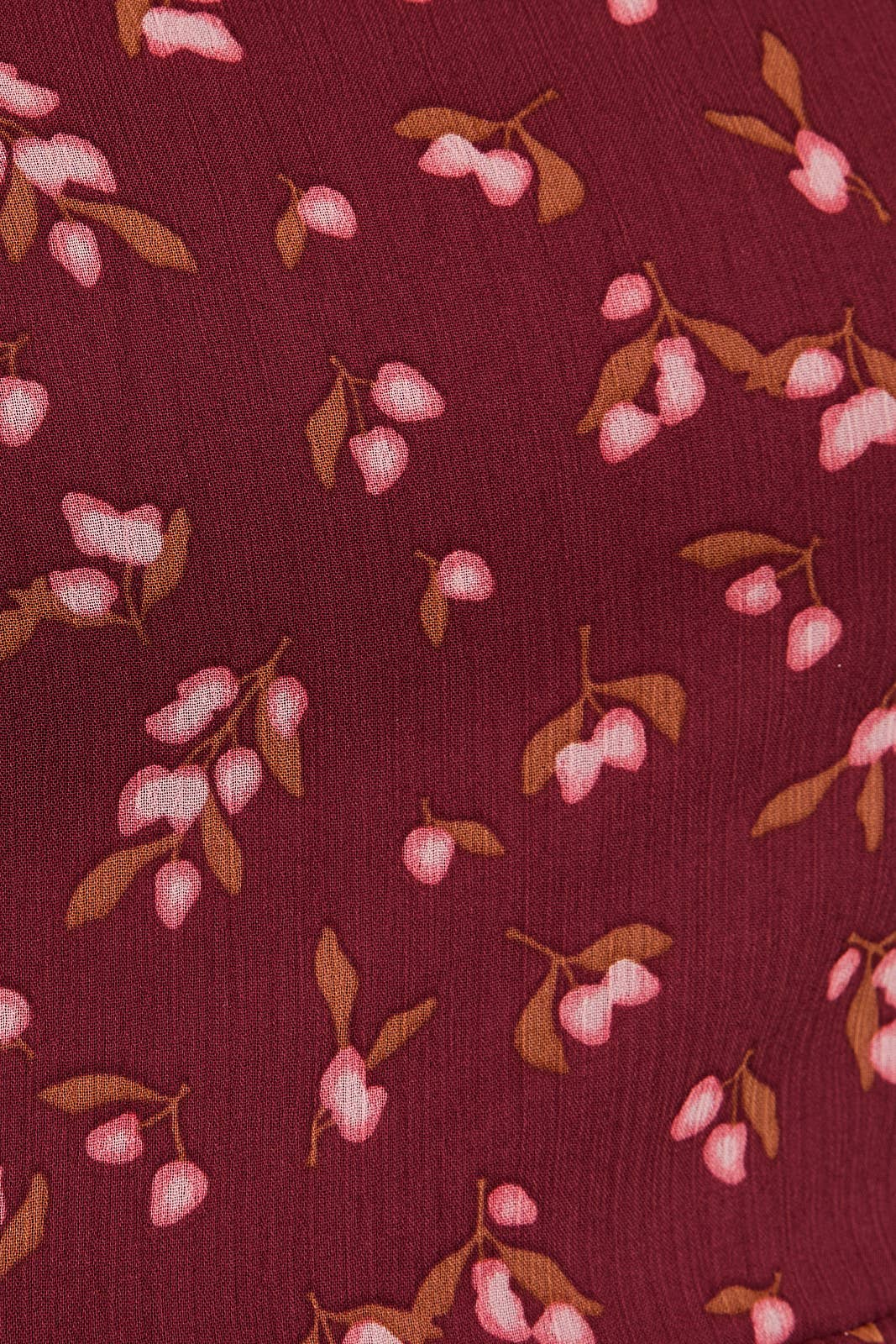 Burgundy Floral Square Neck Blouse