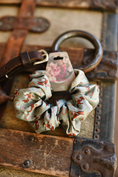 Yeehaw Cowgirl Rodeo Scrunchie Cowgirl Hair Accessory - Stocking Stuffer Gift