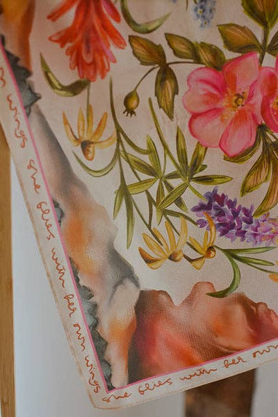 Heartland Series: Oregon Inspired Wildflower Silk Scarf Wild Rag