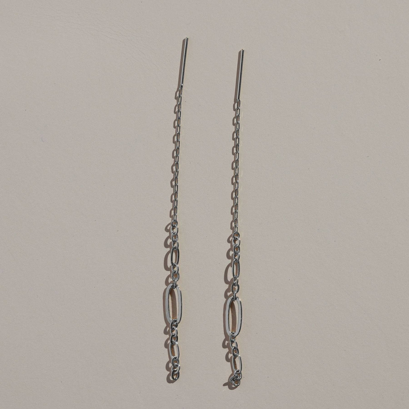 Ramona Threader Earrings: Silver