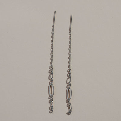Ramona Threader Earrings: Silver