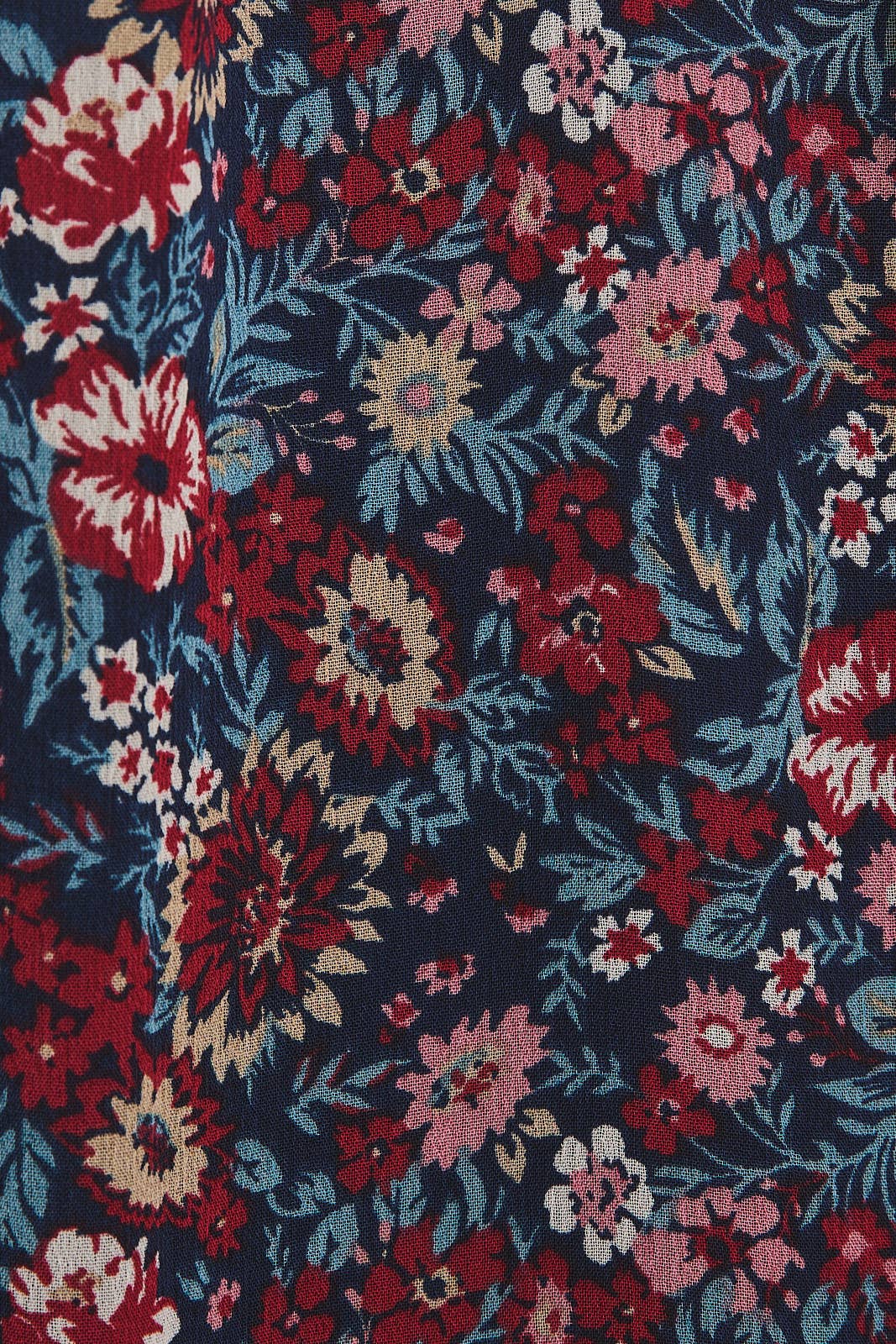 Navy Floral Loing Sleeve Top