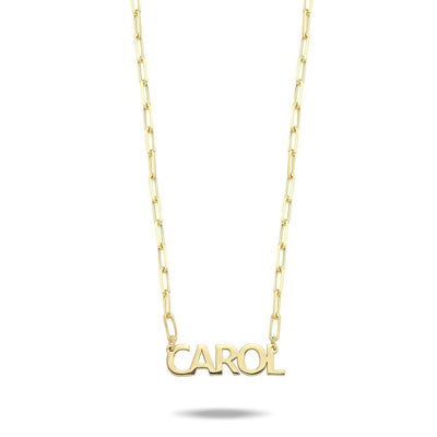 Custom Cherish Mini Paperclip Chain Necklace - Water Resistant