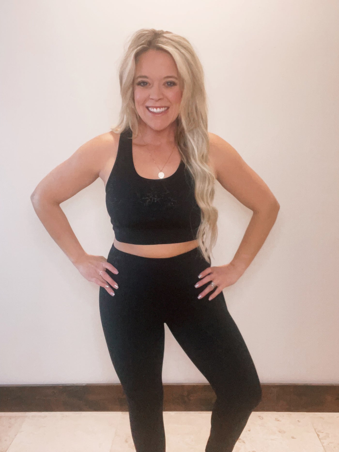 Marble Foil High-Waisted Leggings