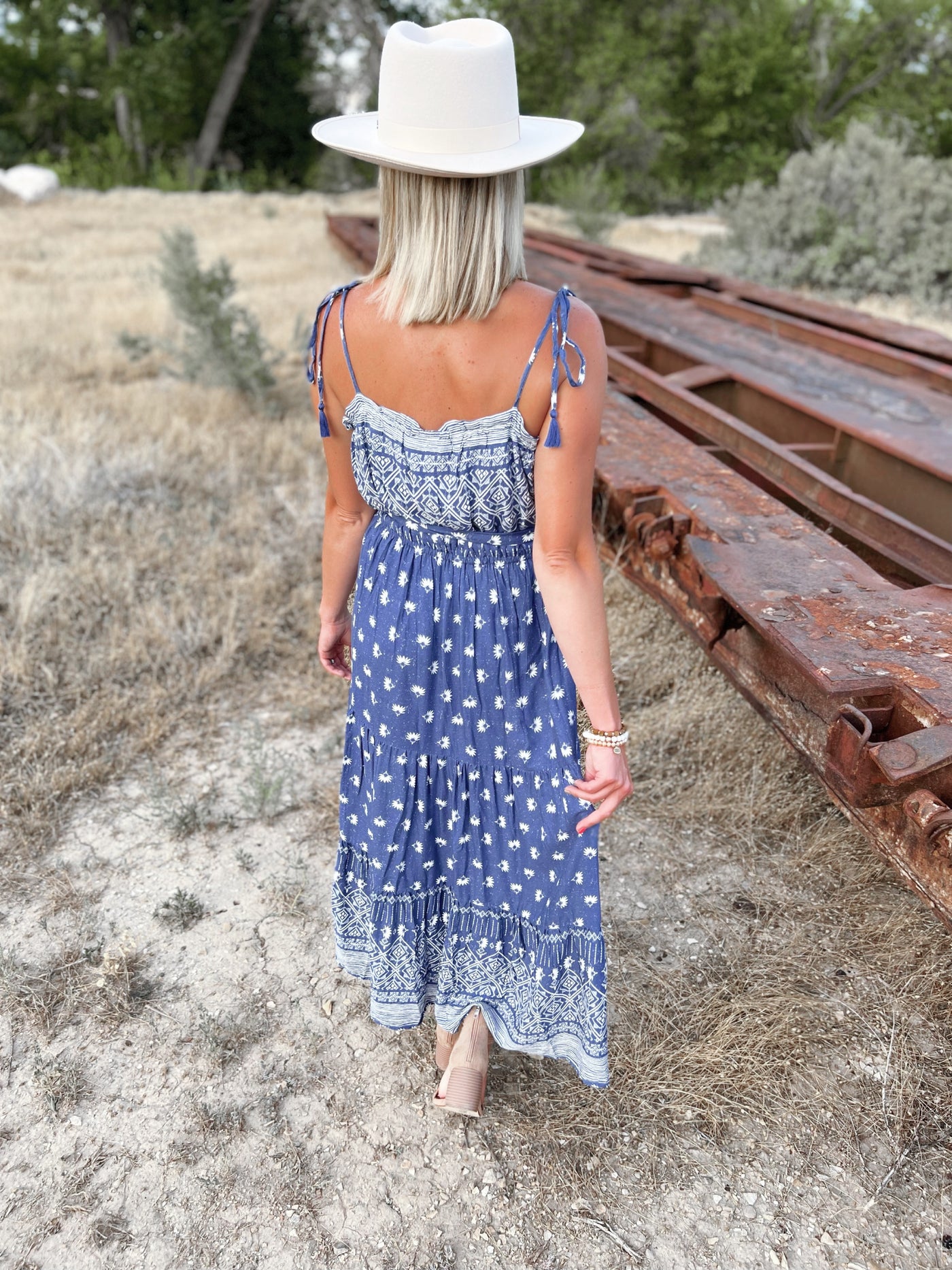 Navy Poppy Maxi Dress