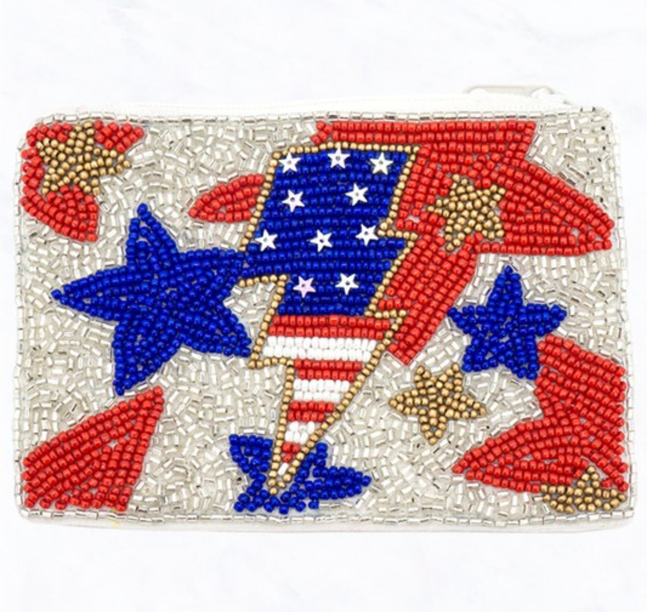 Red, White, and Blue Coin Purse