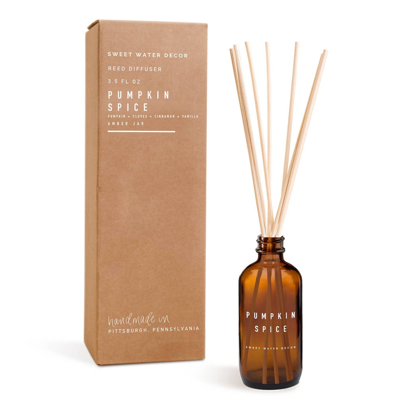 Pumpkin Spice Reed Diffuser - Amber Jar - 3.5 oz