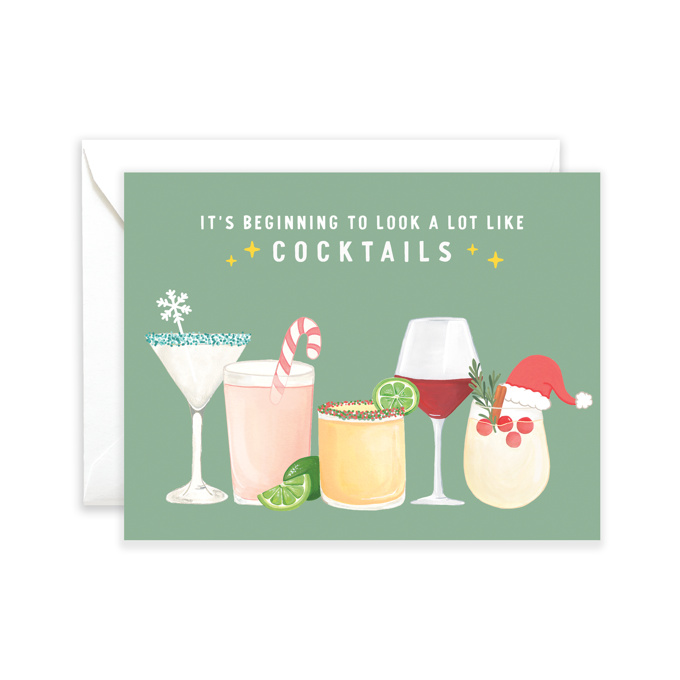 Festive Cocktails - Funny Christmas Card