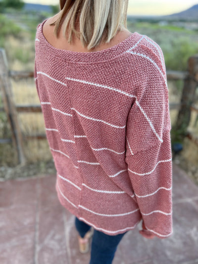 Rusty Striped Knit Top