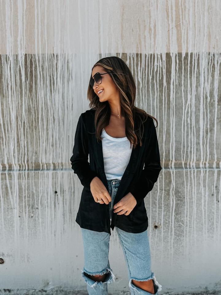 Black Velvet Blazer