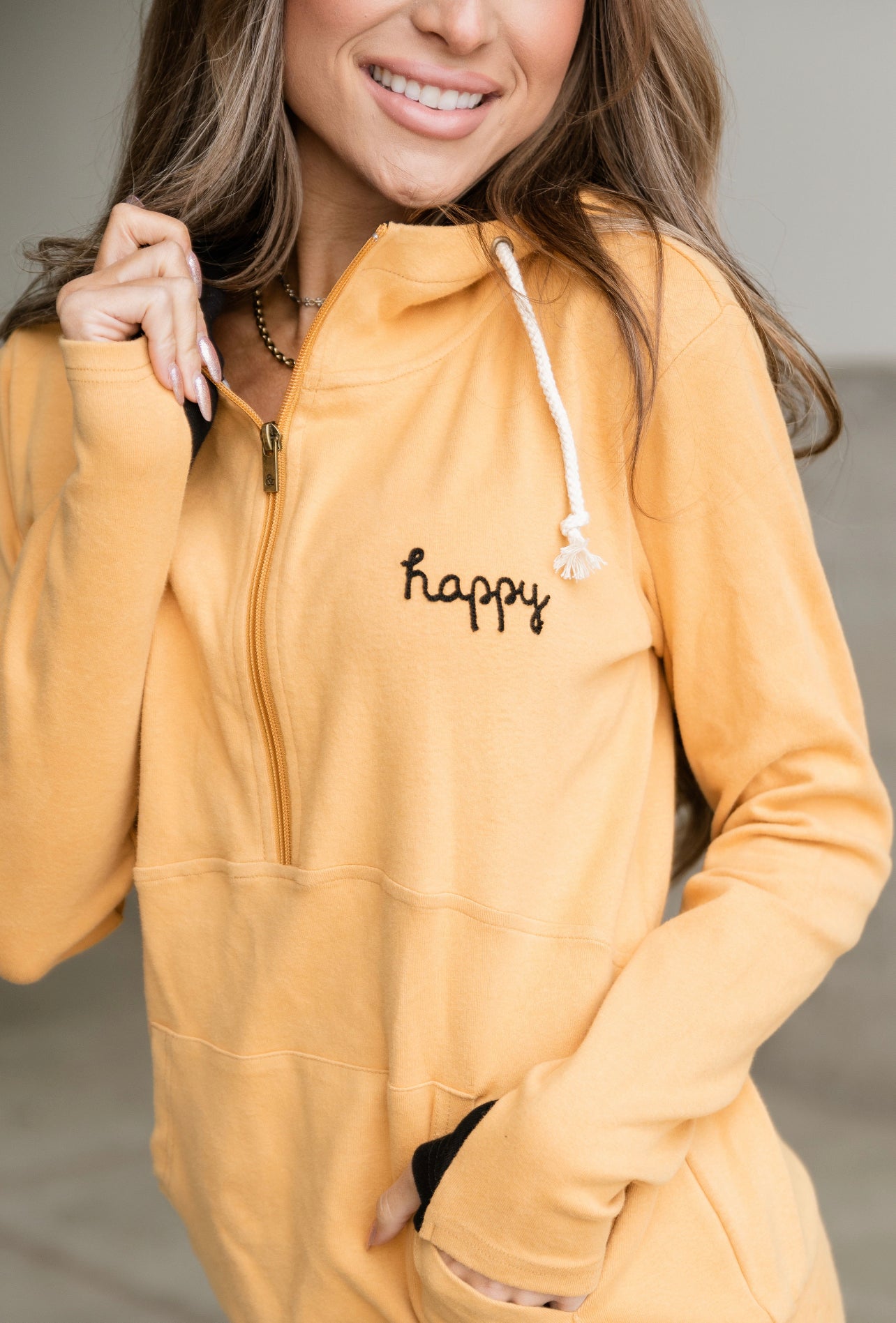 Happy Golden 1/4 Zip Sweatshirt