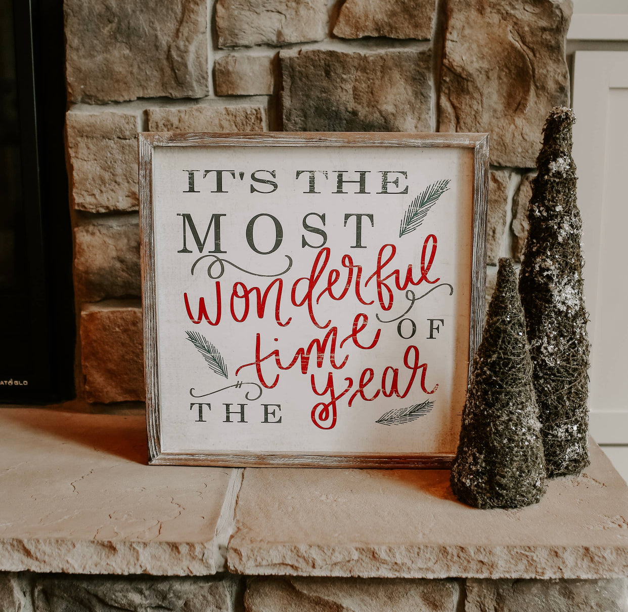 It's The Most Wonderful Time Of The Year Wood Sign 18x18