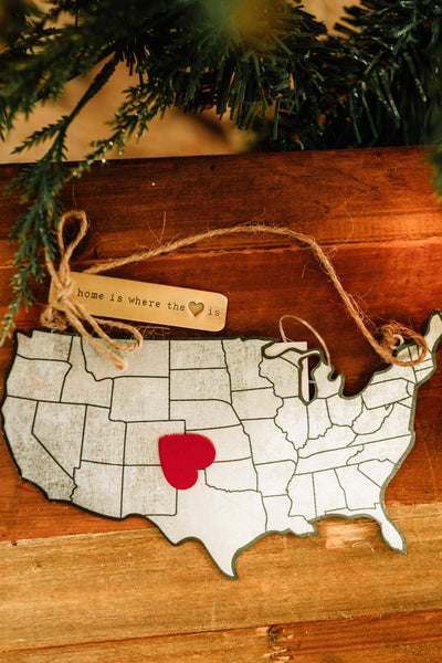 Assorted Map Christmas Ornaments