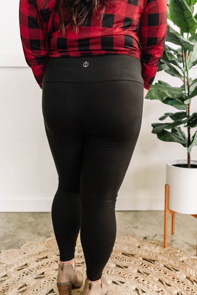 High Waisted Leggings By Anchored Arrow In Black