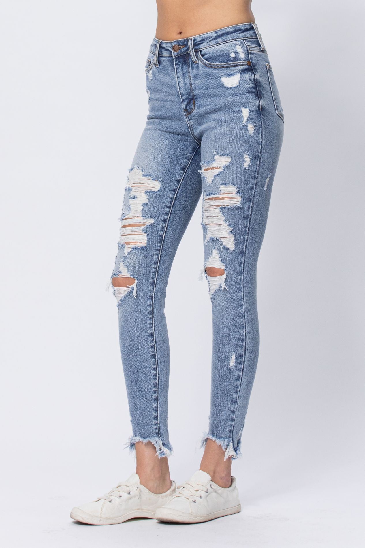 Judy Blue Shark Bite Skinny Jean