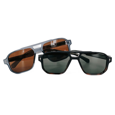 Maverick Matte Double Bridge Aviator Sunglasses